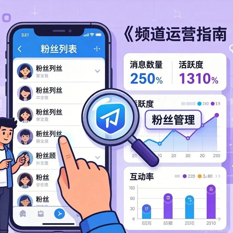 Telegram进阶玩法教程配图 - 电报内容矩阵：多频道联动运营