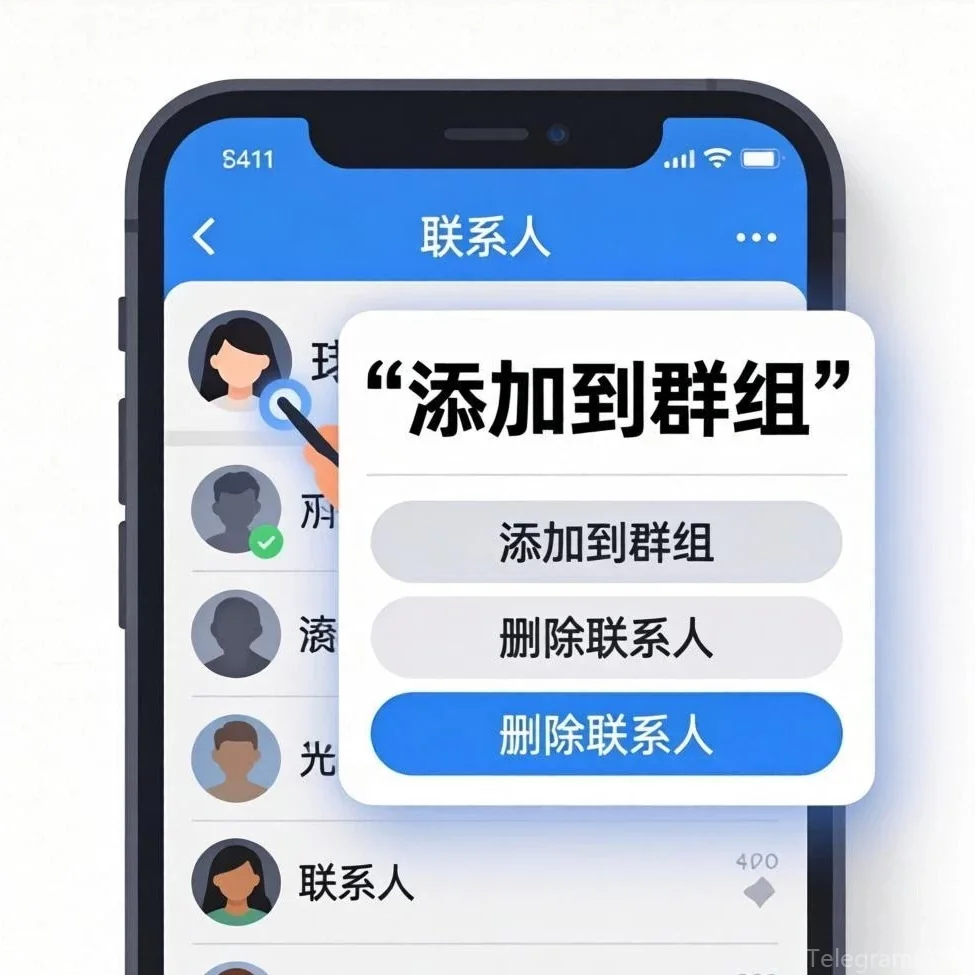 Telegram基础用法教程配图 - Telegram联系人管理:添加、分组与查找