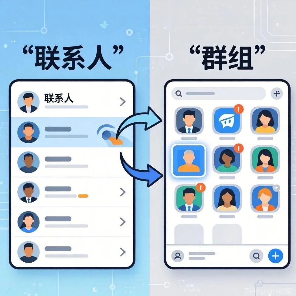 Telegram基础用法教程配图 - Telegram联系人管理:添加、分组与查找